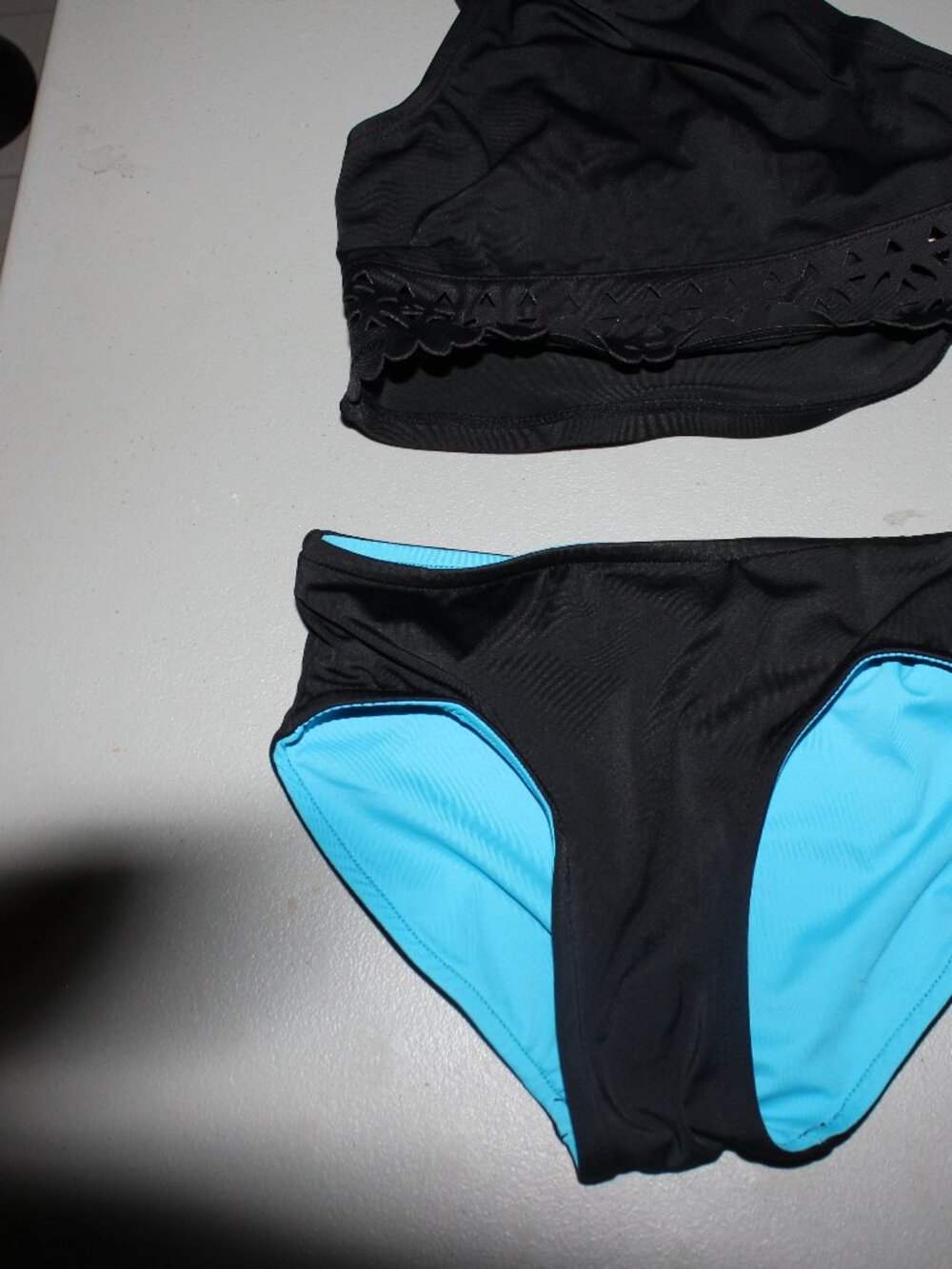 Black & Blue 2 Pcs Justice Bikini Swimsuit Size 7
